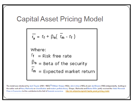 importance of capital asset pricing model