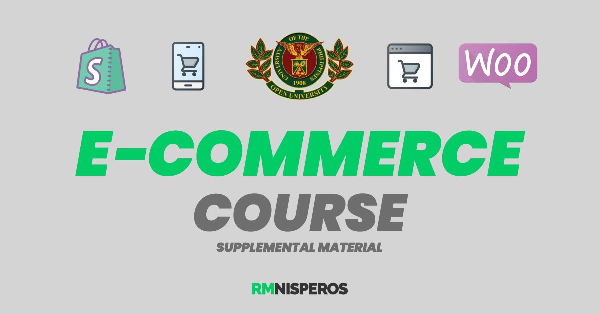 upou e-commerce course supplemental resources