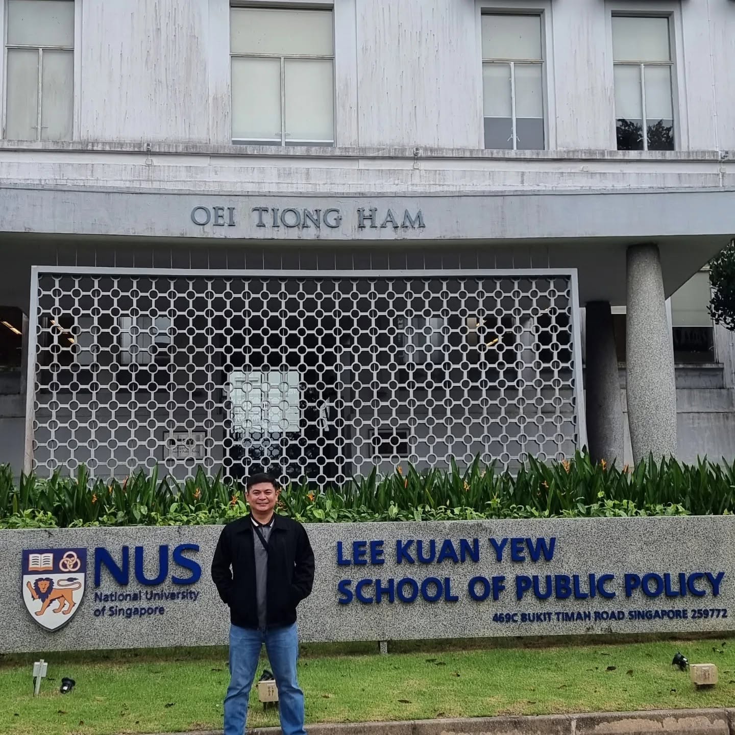 About 6 RM Nisperos on a doctoral field study at the NUS Lee Kuan Yew School of Public Policy in Singapore