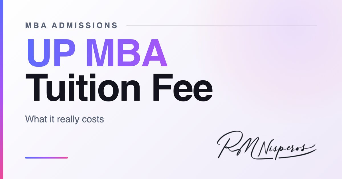 How Much is the UP MBA Tuition Fee?