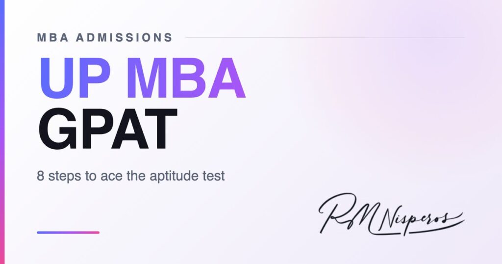 UP MBA GPAT — 8 steps to ace the aptitude test