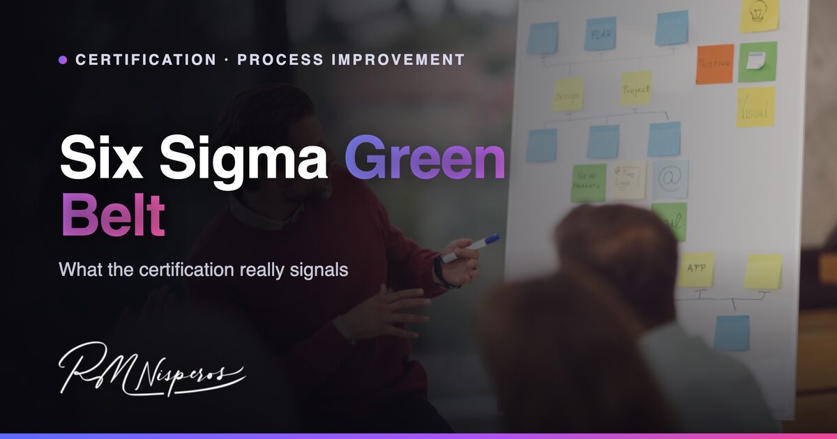 Six Sigma Green Belt Certification Course